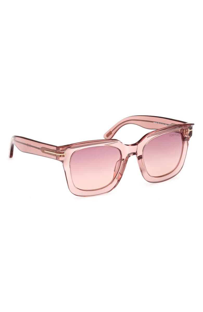 TOM FORD Leigh 52mm Gradient Sunglasses, Alternate, color, Pink / Gradient Mirror Violet