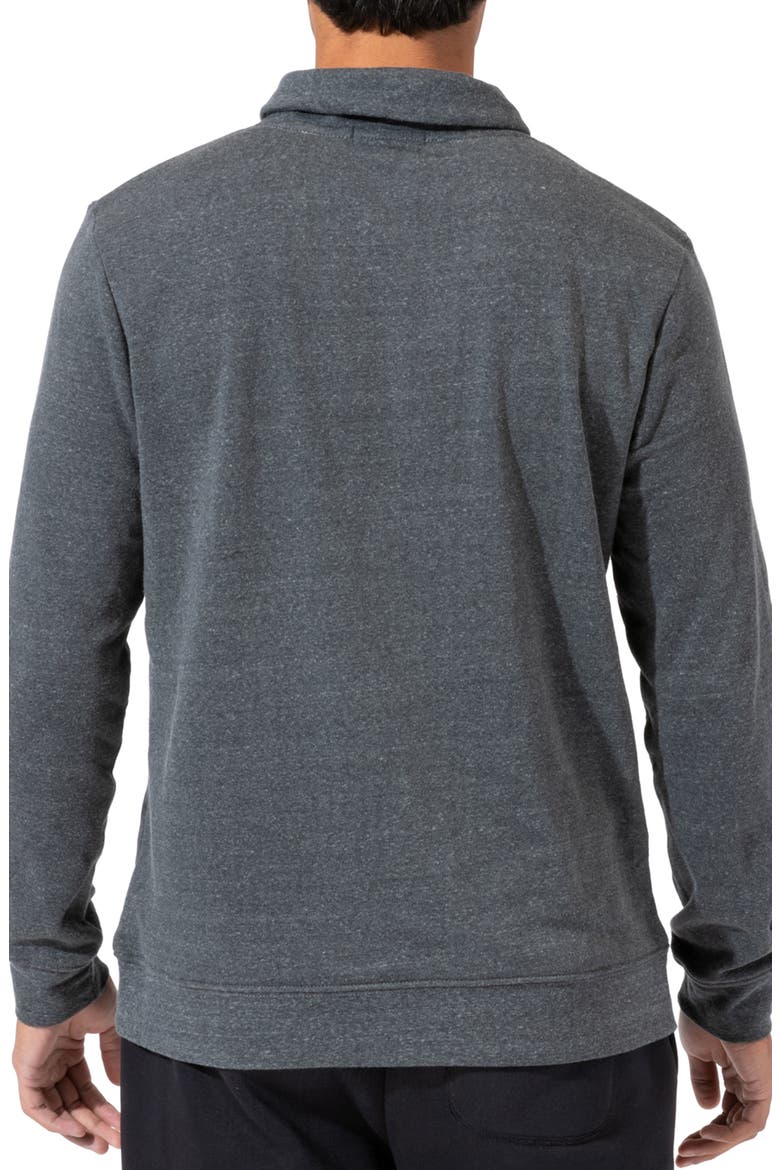 Kane Shawl Collar Sweatshirt, Alternate, color, GUNMETAL