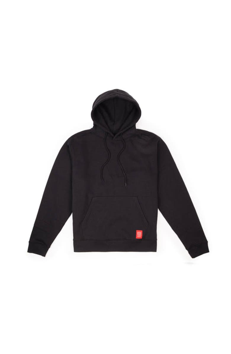Topo Designs Alpine High Label Hoodie, Main, color, Black