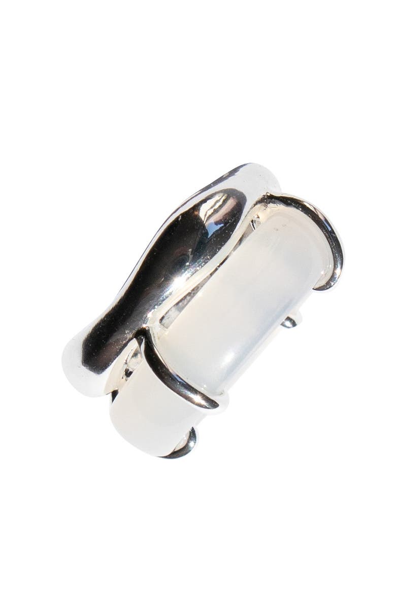 seree Cove White Jade Stone Sculpted Ring, Alternate, color, White