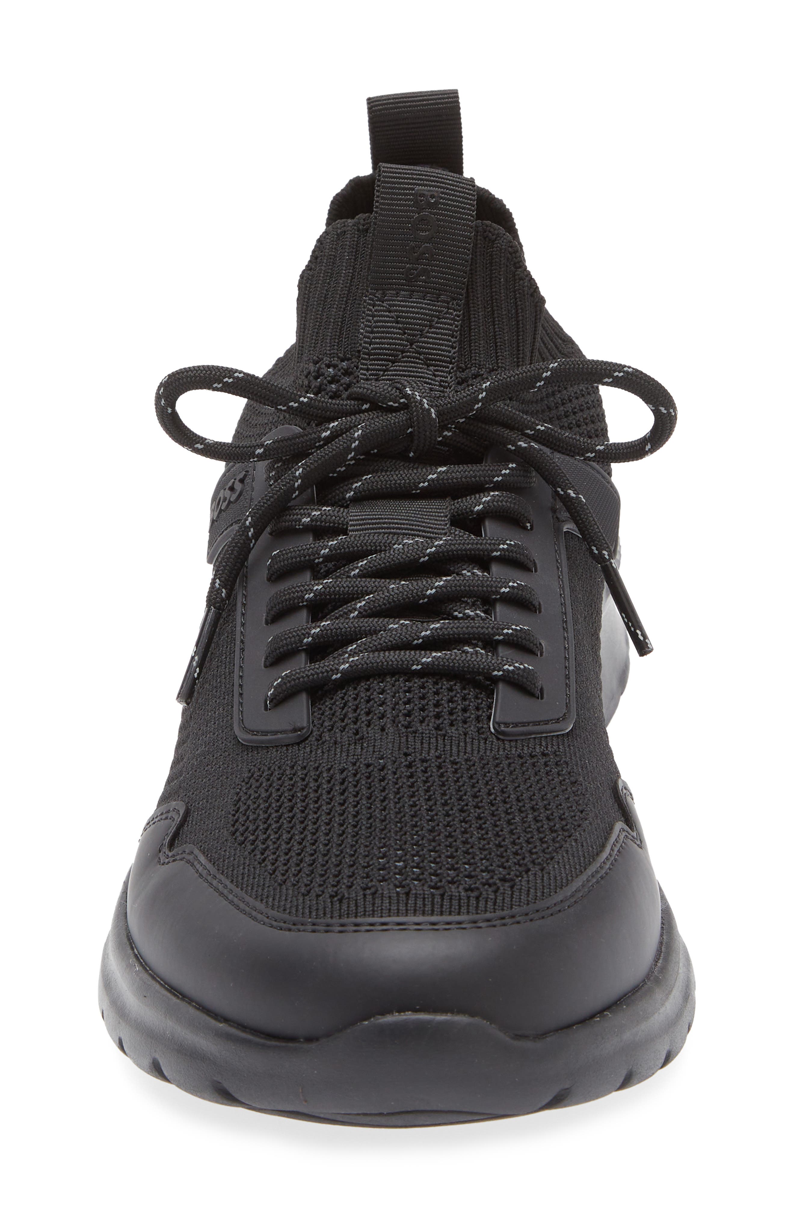BOSS Extreme Knit Sneaker, Alternate, color, Black