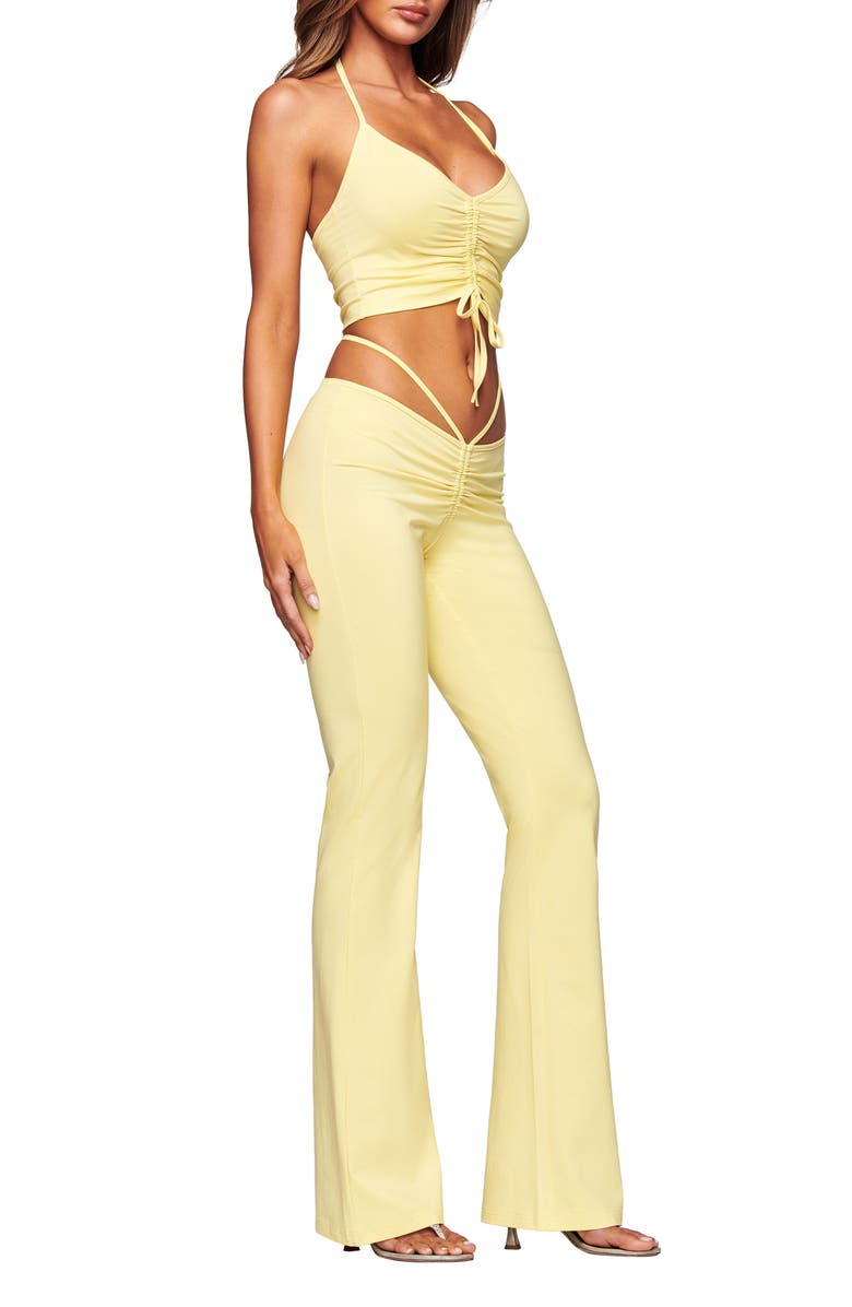 I.AM.GIA Halo Ruched Halter Top, Alternate, color, Butter