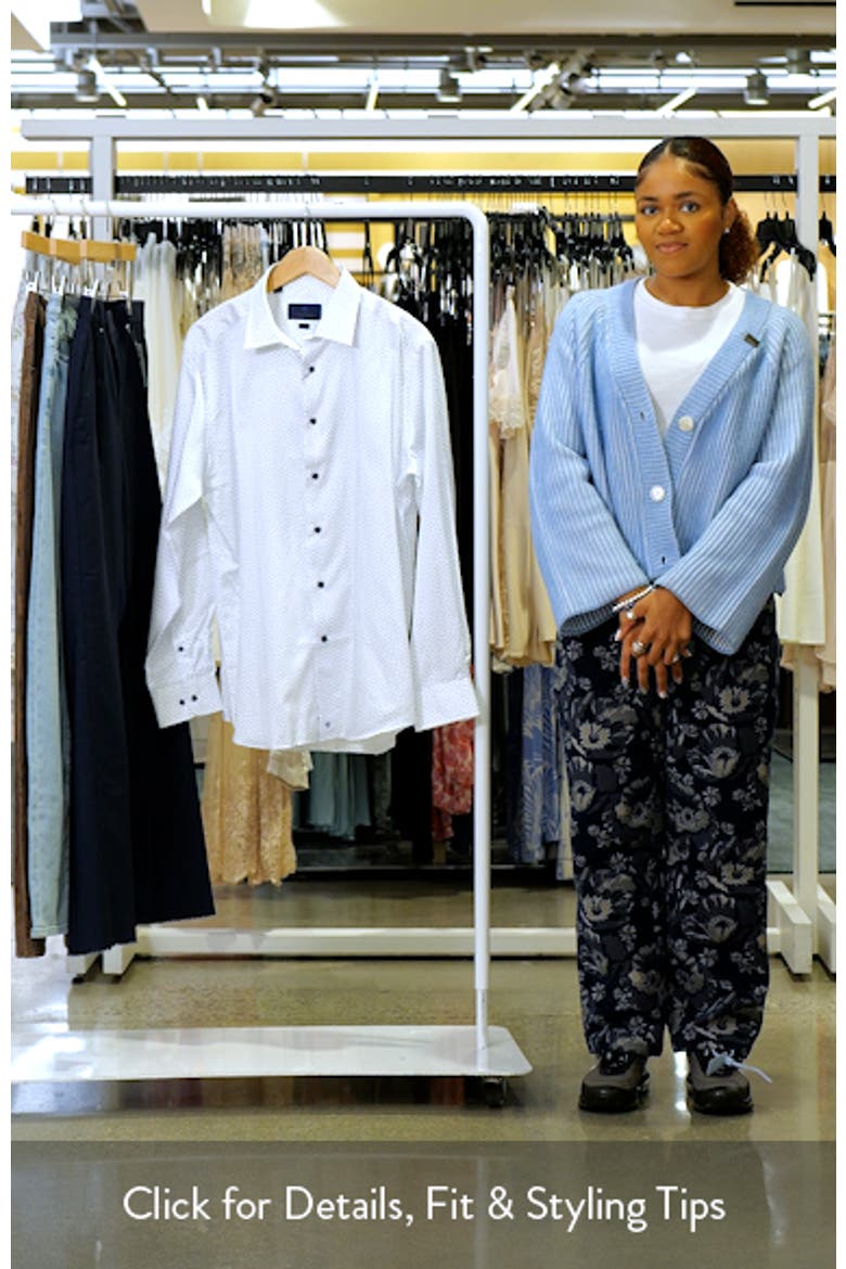 Trim Fit Neat Print Cotton Dress Shirt video