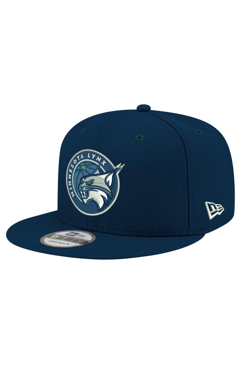 New Era Unisex New Era Navy Minnesota Lynx Logo 9FIFTY Snapback Hat, Main, color, Navy