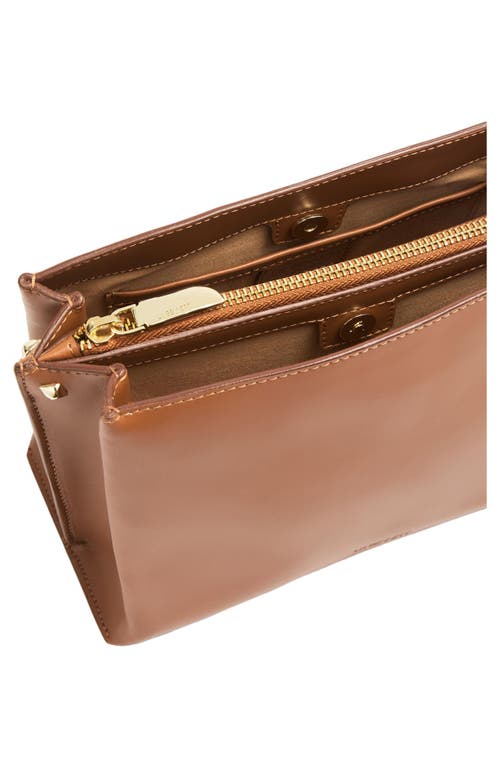 Lk Bennett Evie Leather Crossbody Bag In Tan