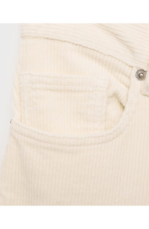 Mango Wide Leg Corduroy Jeans In Ecru