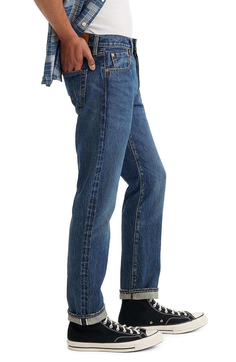 Levi's 501<sup>®</sup> Slim Taper Selvedge Jeans, Alternate, color, Blast Of Blue Selvedge