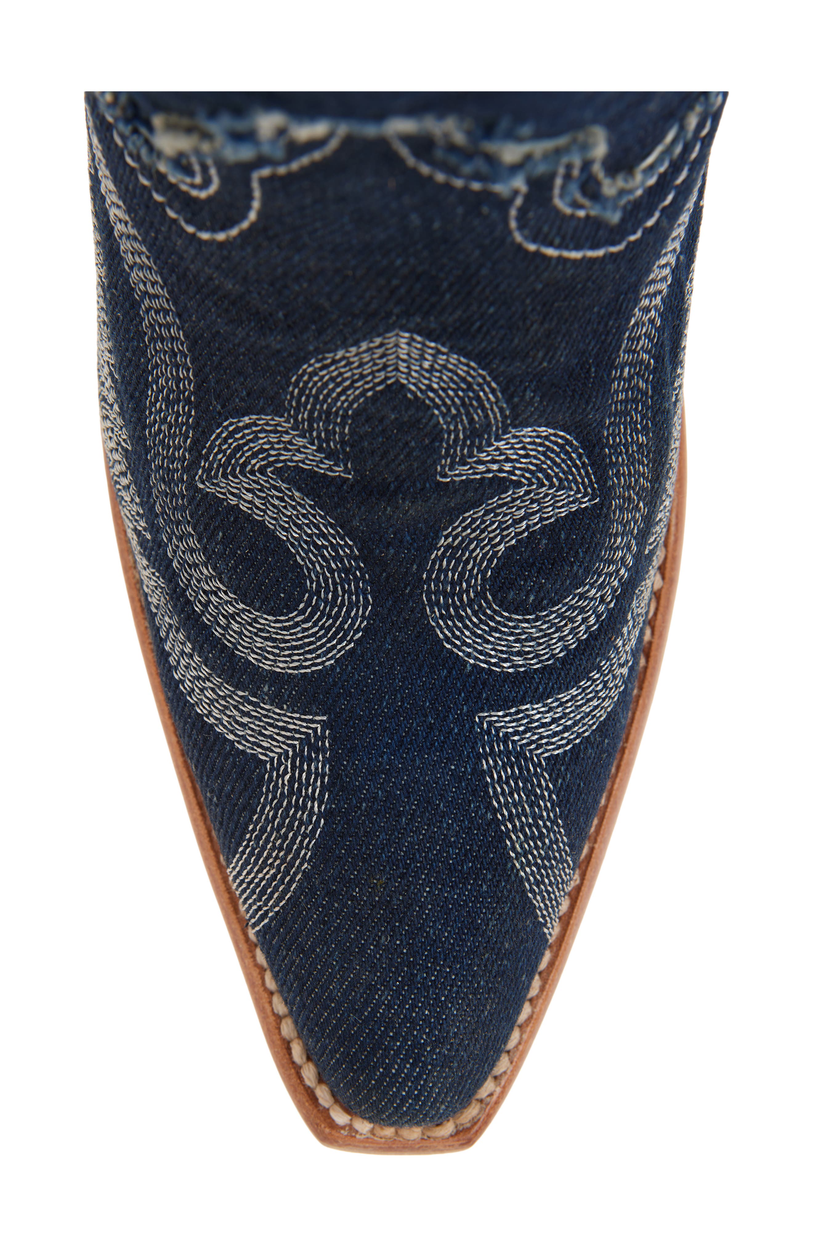 CORRAL Embroidered Denim Western Boot, Alternate, color, 