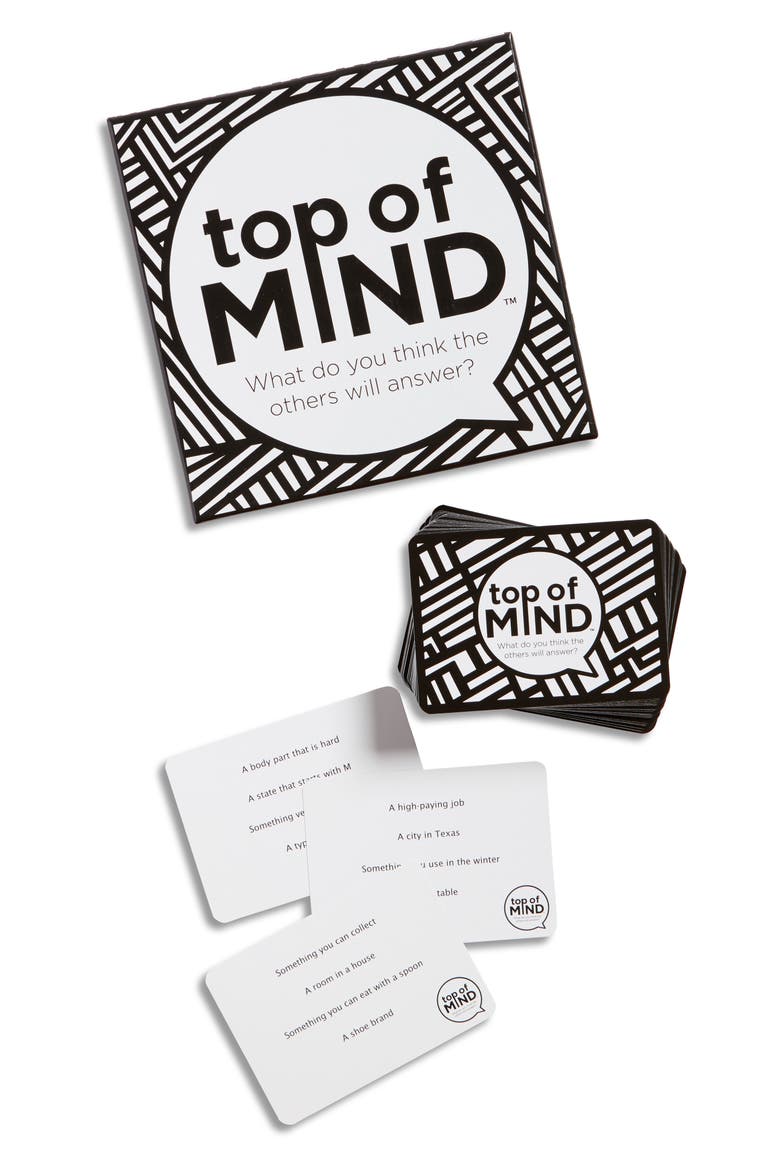 Top of Mind Trivia Game, Main, color, BLACK/ WHITE