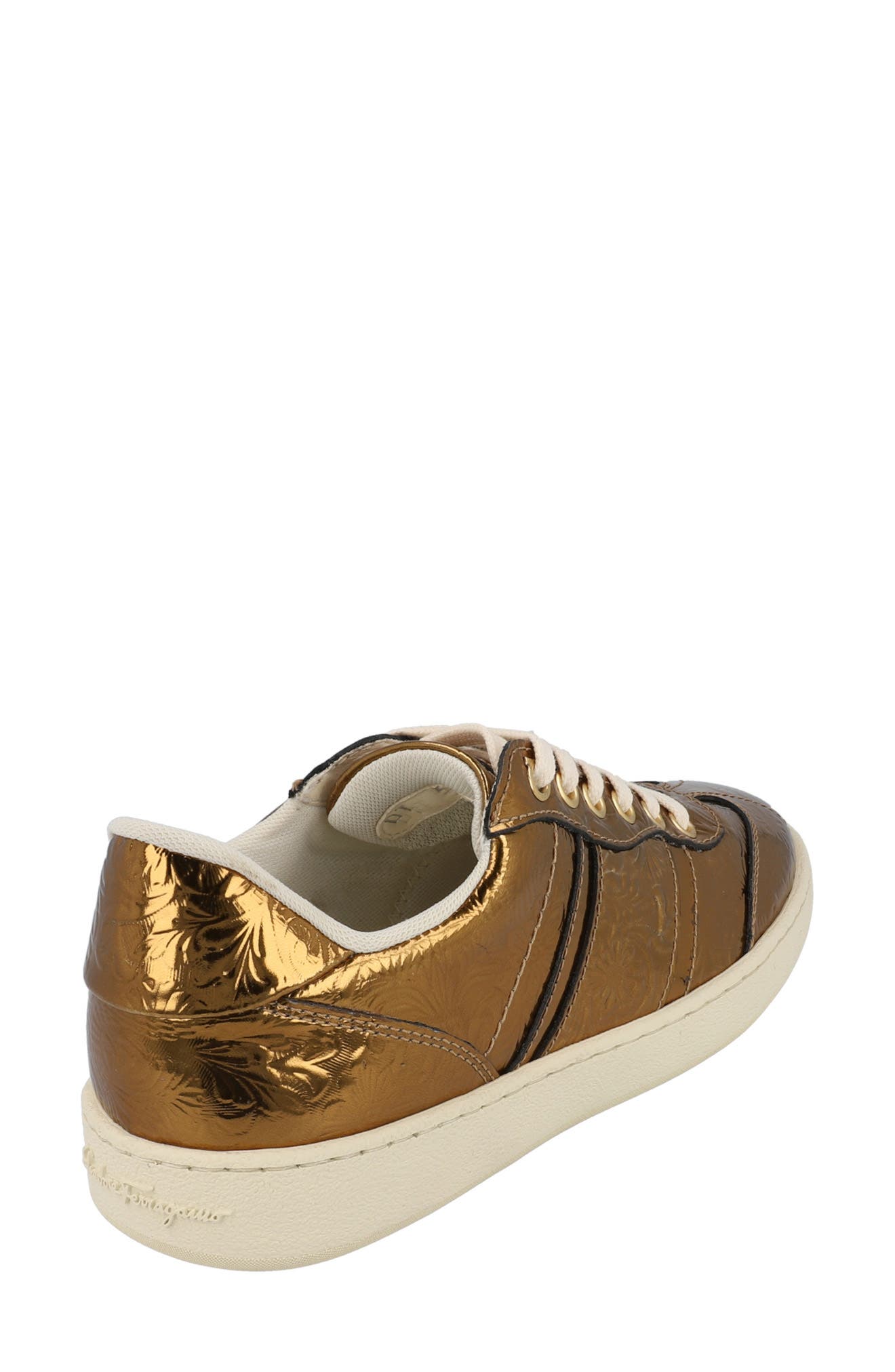 FERRAGAMO Low Top Sneaker, Alternate, color, Brown