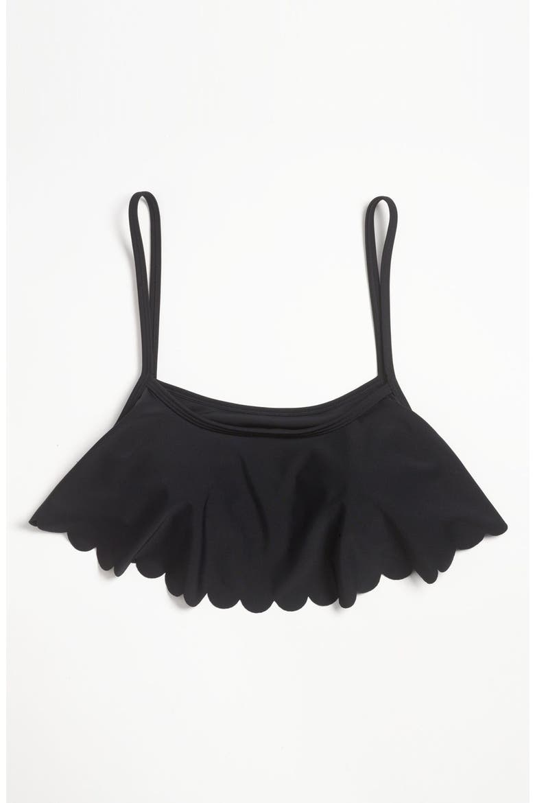 Draped Bikini Top, Alternate, color, TRUE BLACK