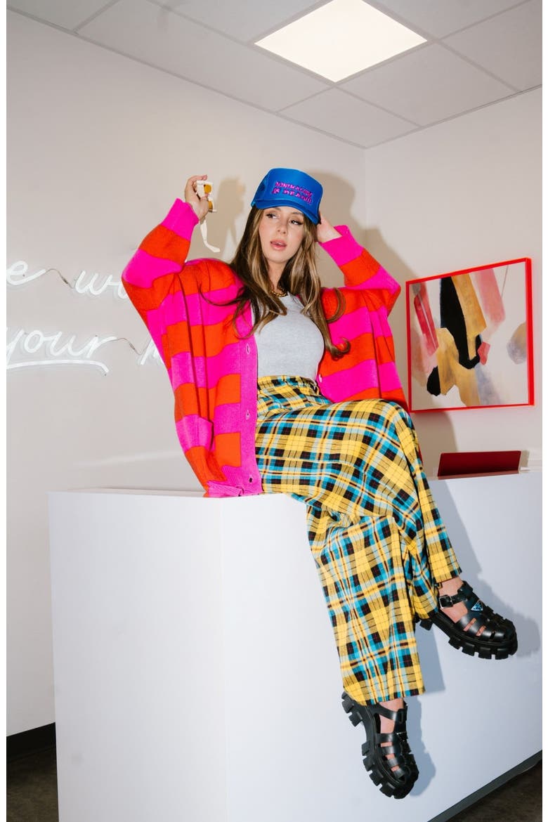 Love You Sorbet Stripe Cardigan, Alternate, color, PINK ORANGE