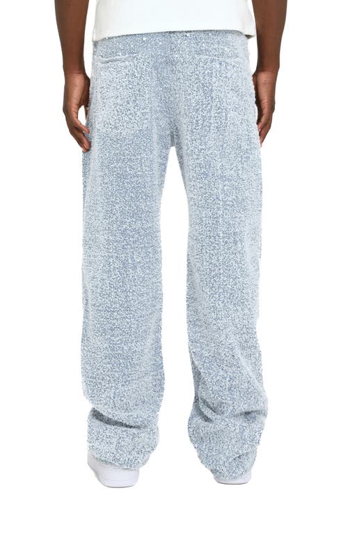 Purple Brand Faux Pearl Textured Baggy Jeans In Blue
