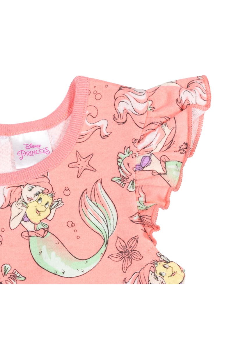 Sleeveless Skater Romper, Alternate, color, Princess Ariel Pink Pink