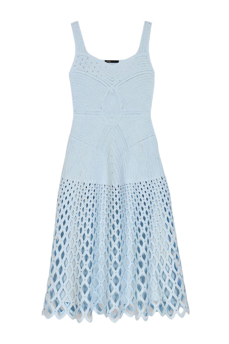 Crochet dress with removable lining, Alternate, color, Blue sky