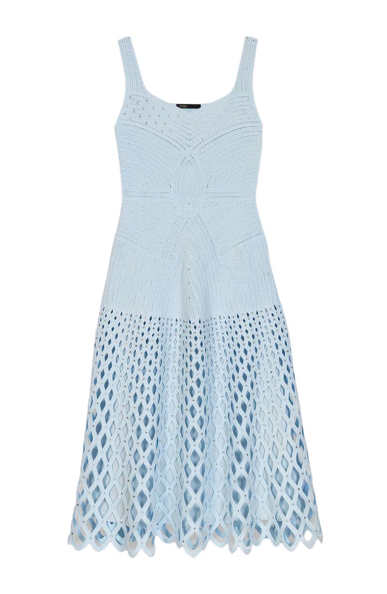 maje Crochet dress with removable lining, Alternate, color, Blue Sky