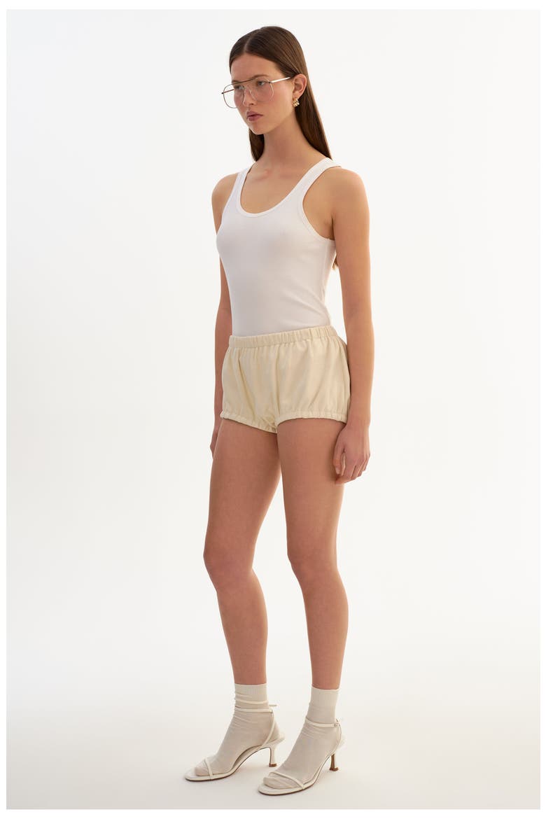Cleo | Faux Suede Bloomer Shorts, Alternate, color, Opal