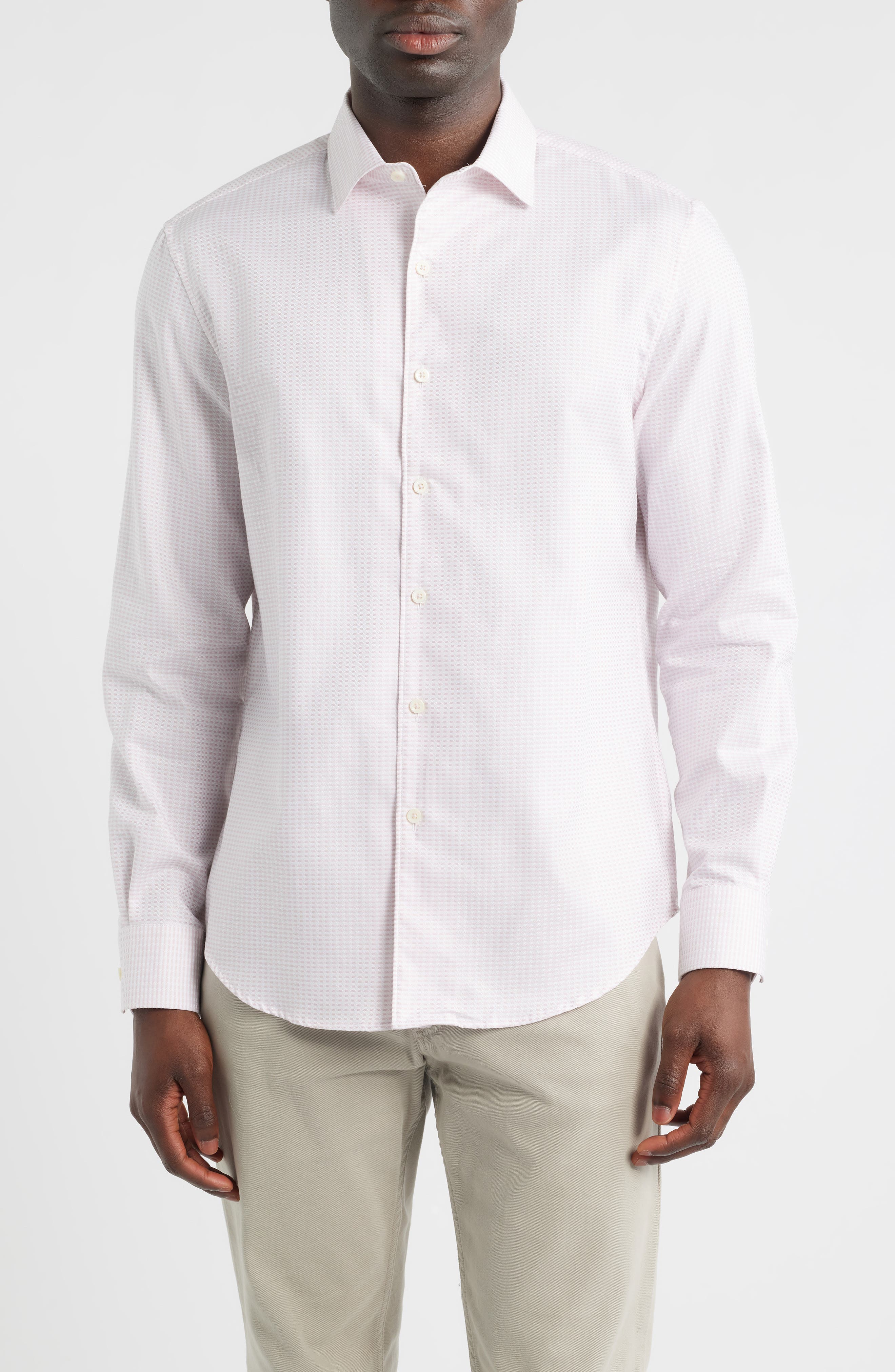 Alvin Shaped Fit Mini Check Button-Up Shirt - image 5