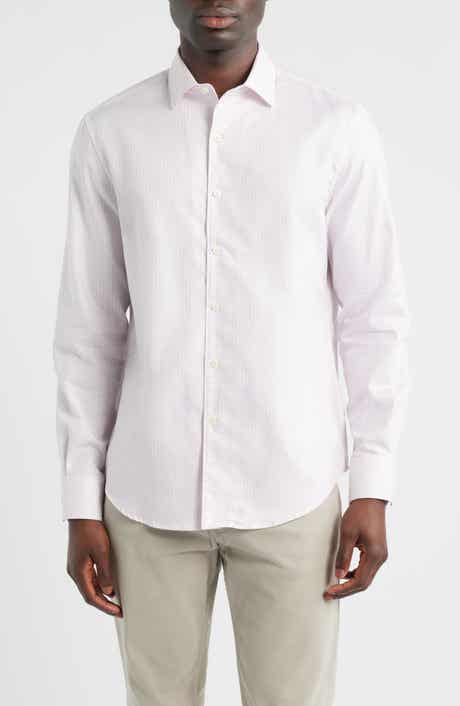 Bugatchi Alvin Shaped Fit Mini Check Button-Up Shirt