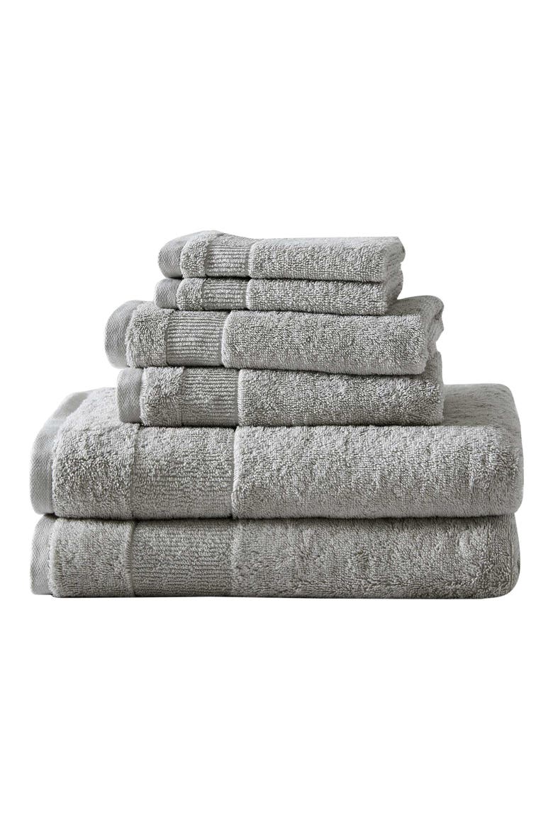 Island Retreat 6-Piece Towel Set, Main, color, MEDIUM GREY