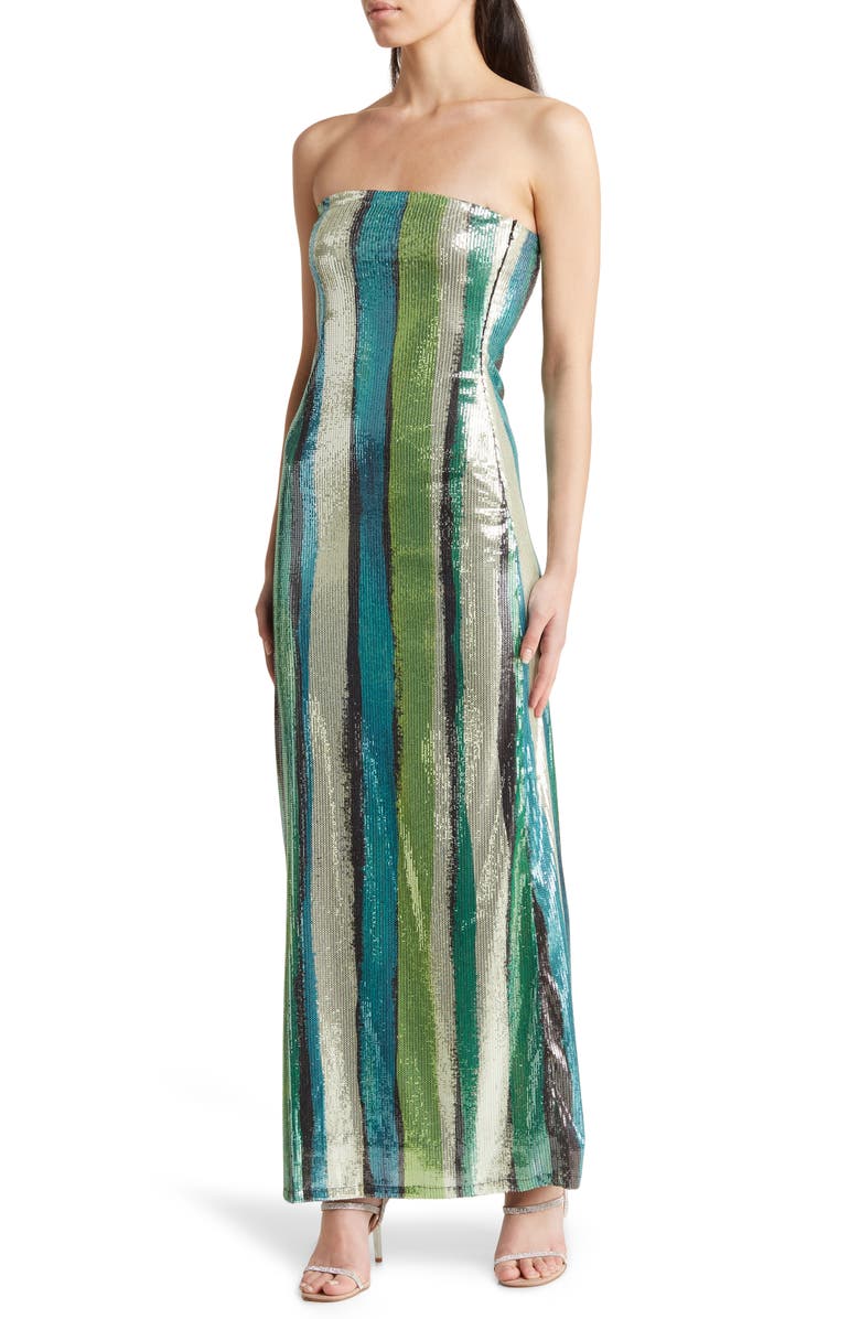 Topshop Strapless Sequin Maxi Dress | Nordstromrack