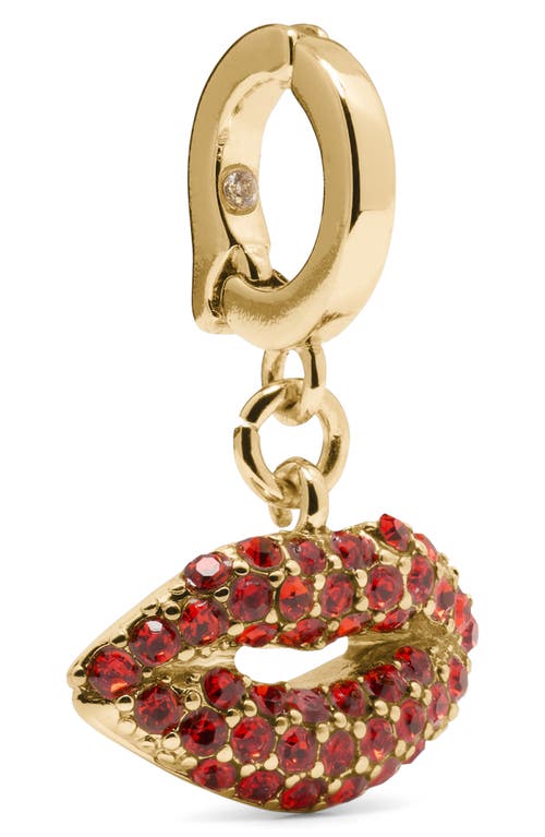Kate Spade New York Pavé Lips Charm In Gold
