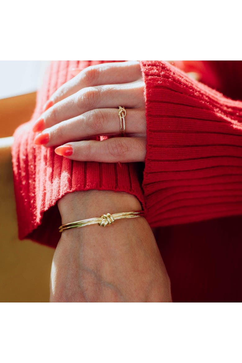 The Reverie Knot Cuff, Alternate, color, Gold