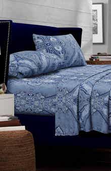 AZORES HOME Atlantis Floral Print Cotton Sheet Set