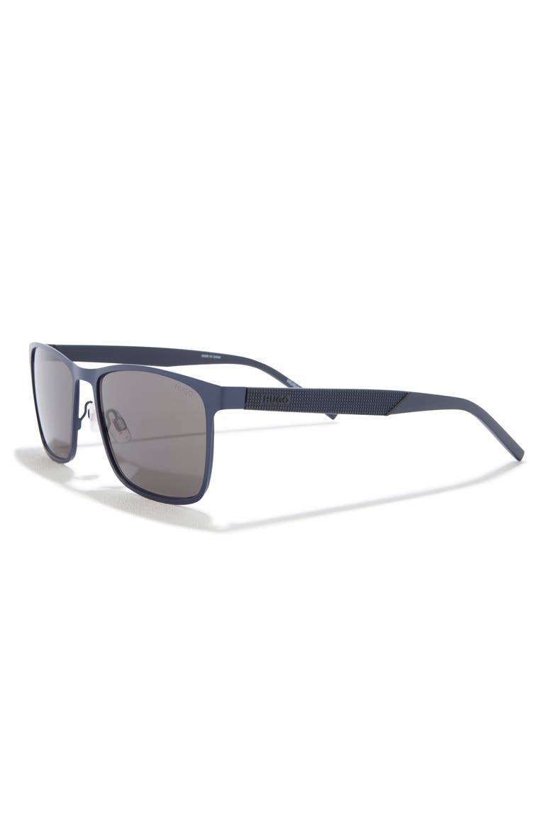 57mm Square Sunglasses, Alternate, color, MATTE BLUE