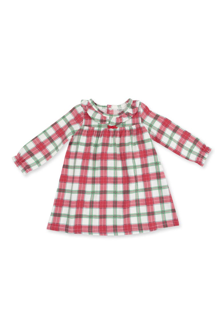 Holiday Long Sleeve Dress, Main, color, IVORY RED GREEN
