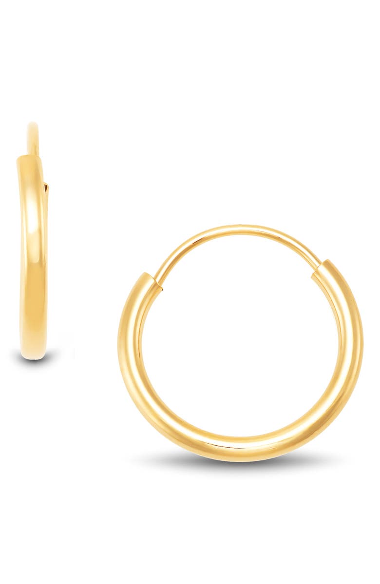 Frankie & Zoe 14K Gold Endless Hoop Earrings, Alternate, color, Yellow Gold