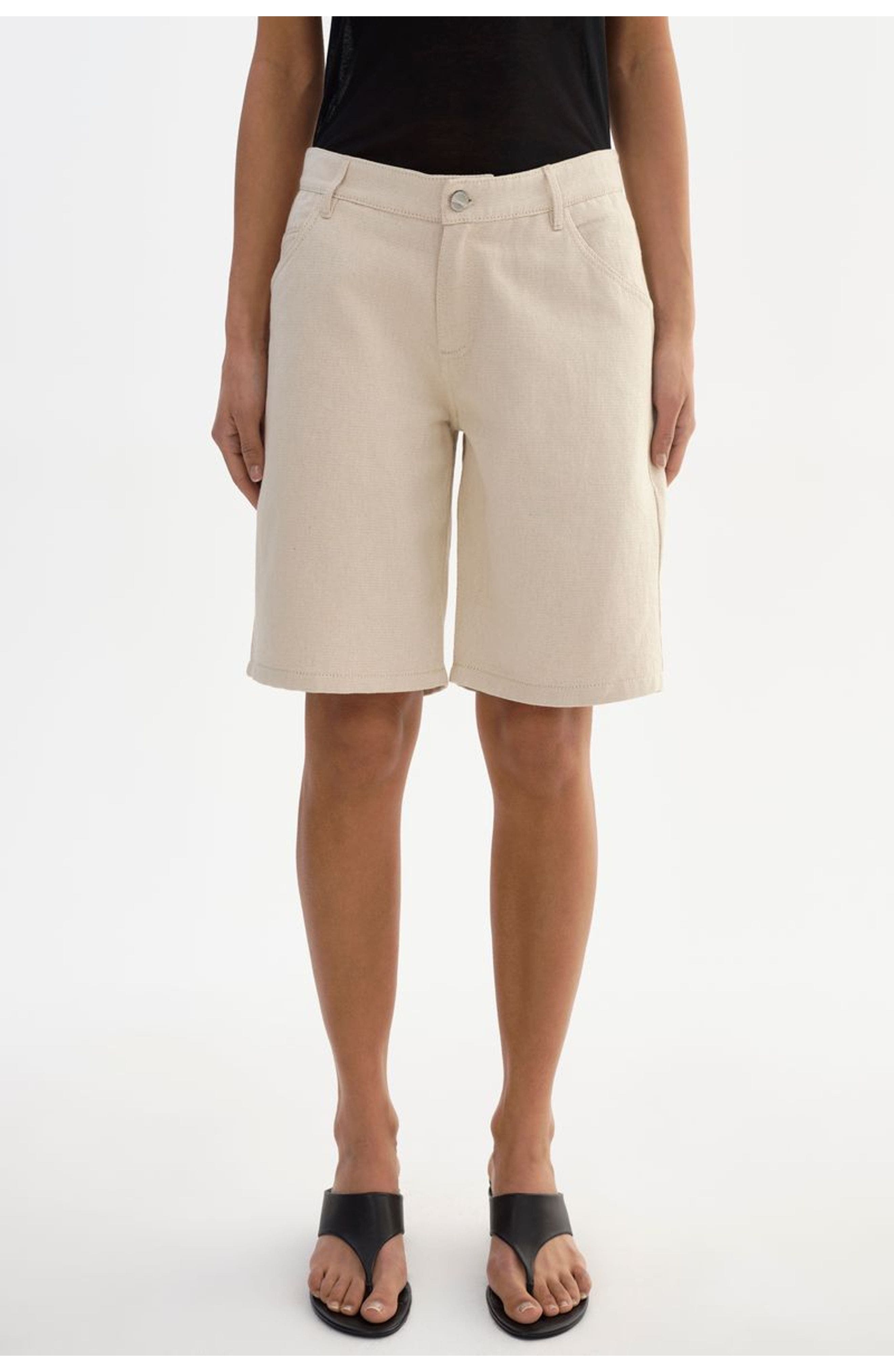 Barry | Linen Twill Bermuda Shorts - image 2