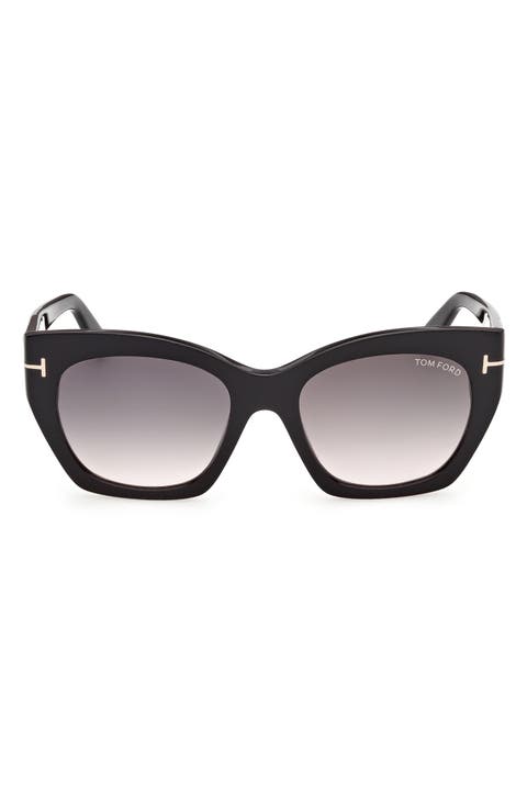 Joni 54mm Gradient Butterfly Sunglasses