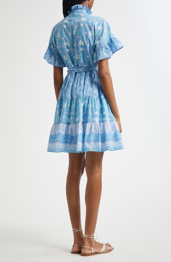 Tully Floral Pleated Cotton Midi Sundress