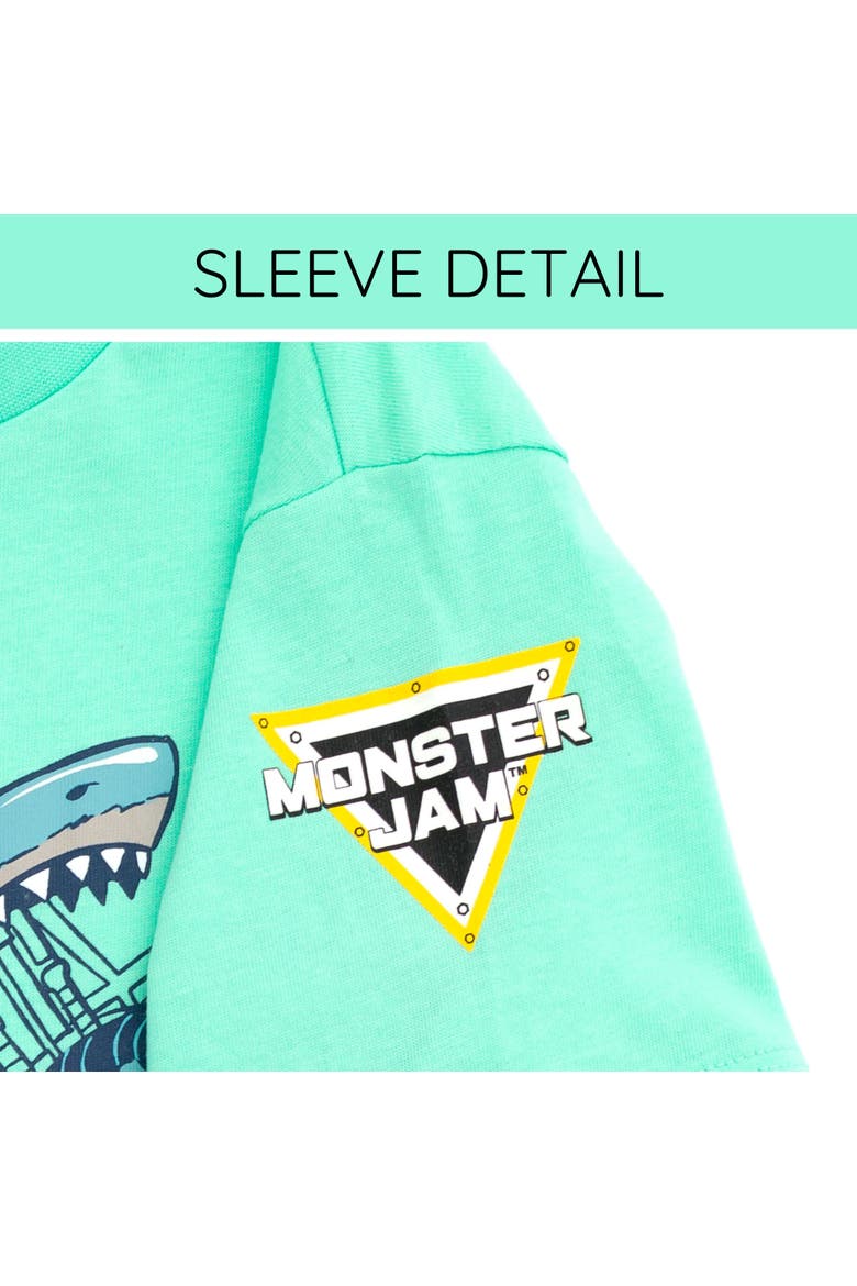 3D Novelty Short Sleeve T-Shirt, Alternate, color, Aqua Megalodon
