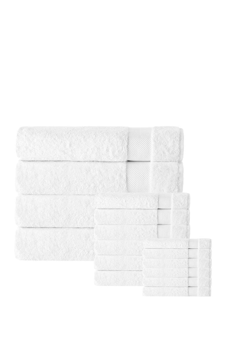 Kansas Turkish Cotton 16-Piece Towel Set, Alternate, color, WHITE