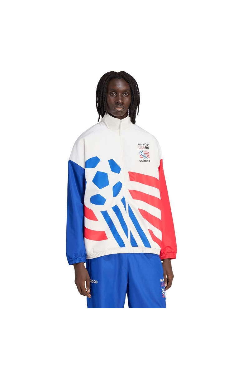 adidas Men's adidas White USMNT 1994 World Cup Full-Zip Woven Track Jacket, Main, color, White