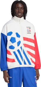 adidas Men's adidas White USMNT 1994 World Cup Full-Zip Woven Track Jacket