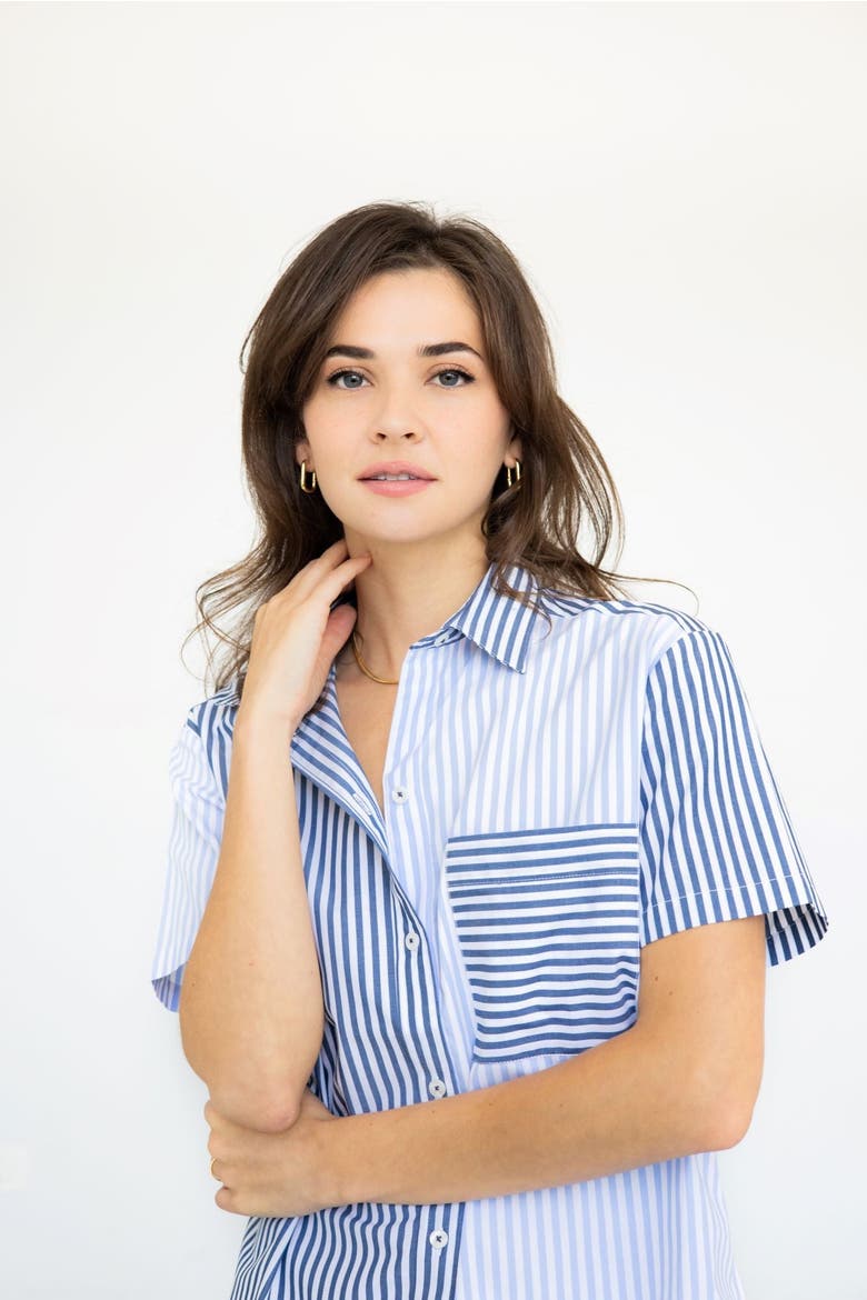 Amalfi Stripes Resort Capri Set, Alternate, color, Light Blue-Navy