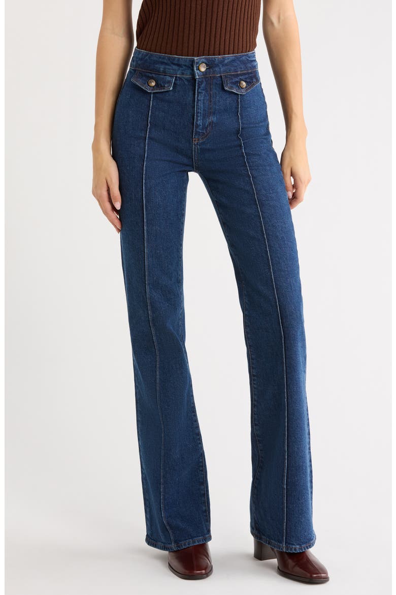 Sofia Pintuck Flare Jeans, Main, color, GRAZIE