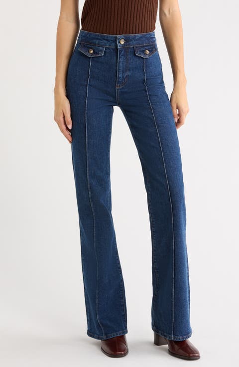 Sofia Pintuck Flare Jeans