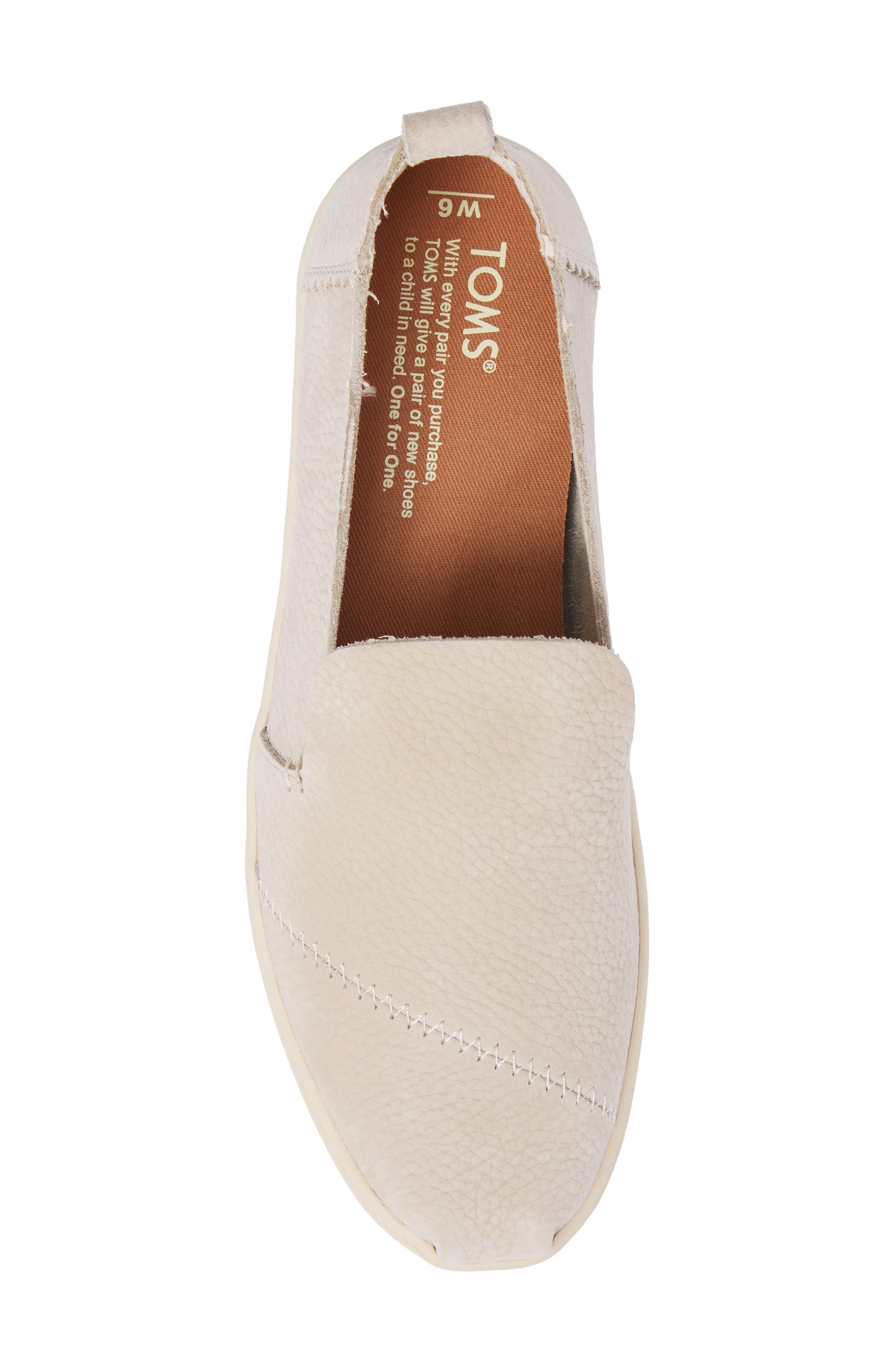 TOMS Deconstructed Alpargata Slip-On, Alternate, color, Birch Nubuck Leather