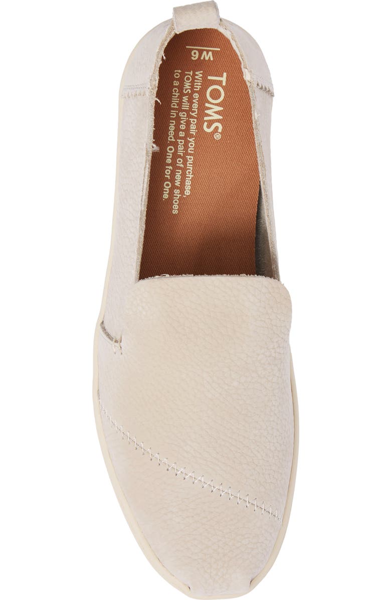 TOMS Deconstructed Alpargata Slip-On, Alternate, color, Birch Nubuck Leather