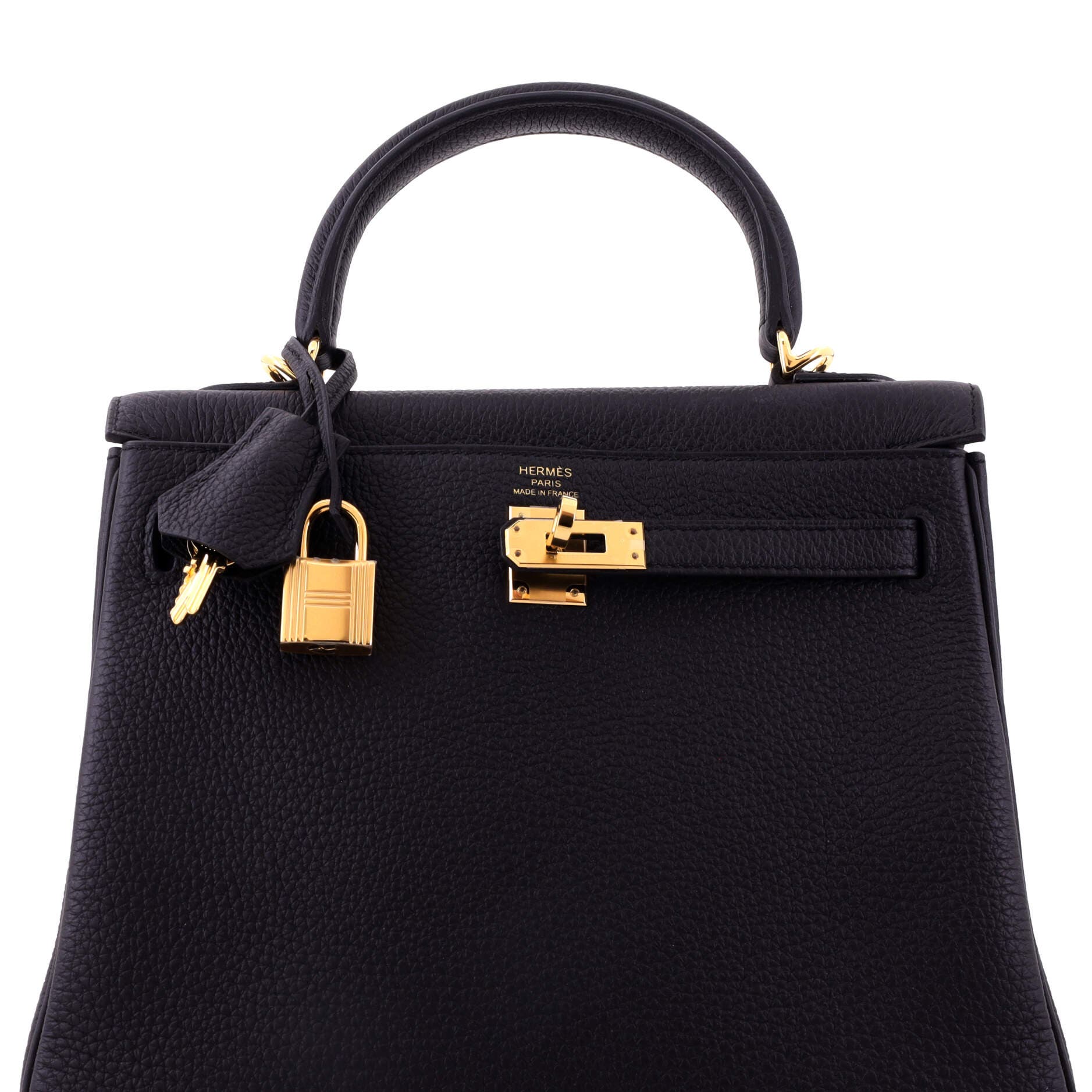 Kelly Handbag Black Togo with Gold Hardware 25, Alternate, color, Black