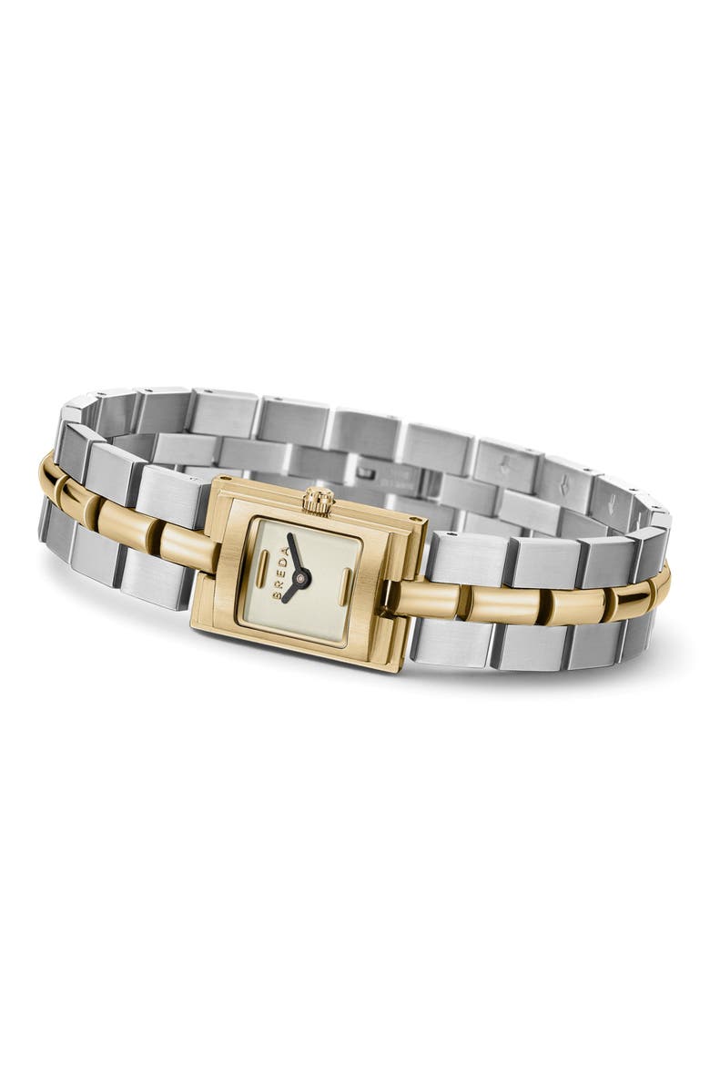 Relic Square Bracelet Watch, 16mm, Alternate, color, TWO TONE