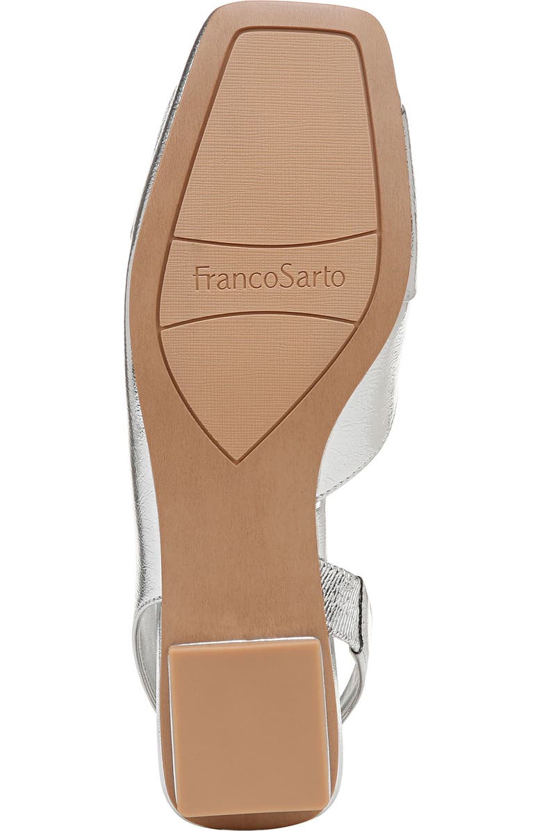 Franco Sarto Teagan Slingback Half d'Orsay Flat, Alternate, color, Silver