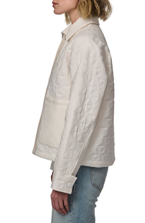 Bernardo Textured Quilted Snap-up Jacket