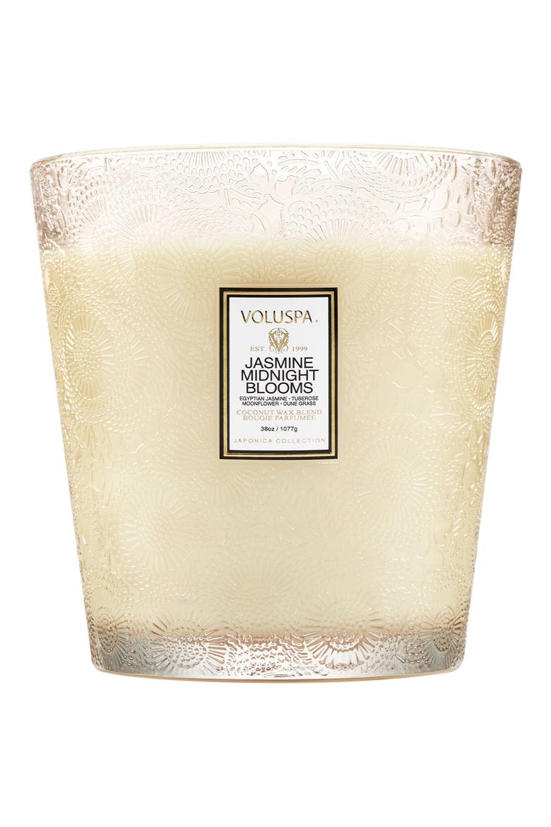 Jasmine Midnight Blooms Three-Wick Hearth Candle, Alternate, color, NO COLOR