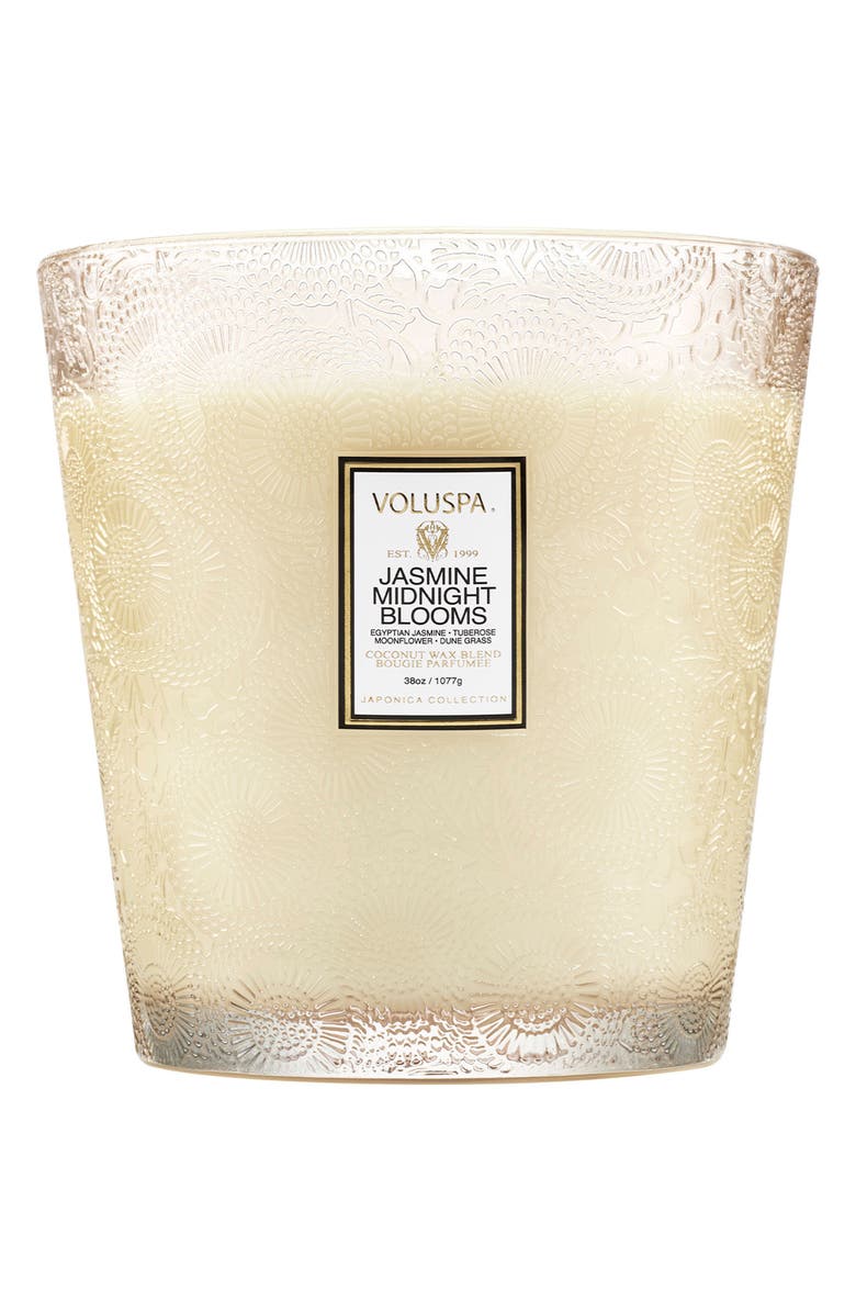 Voluspa Jasmine Midnight Blooms Three-Wick Hearth Candle, Alternate, color, 