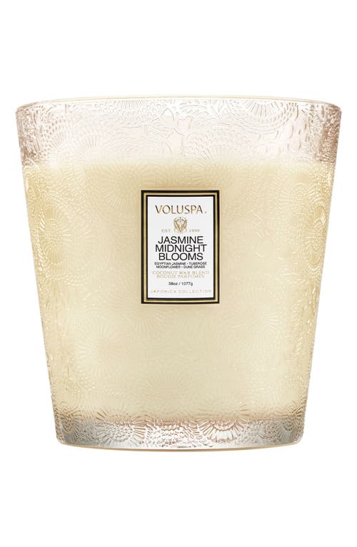 Voluspa Jasmine Midnight Blooms Three-wick Hearth Candle In Neutral